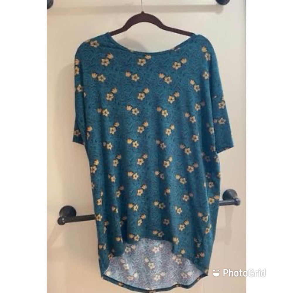Lularoe Irma - Green with Yellow flowers - XS